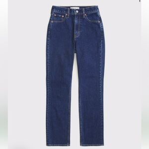 Abercrombie & fitch curve love ultra high risk ankle straight jean